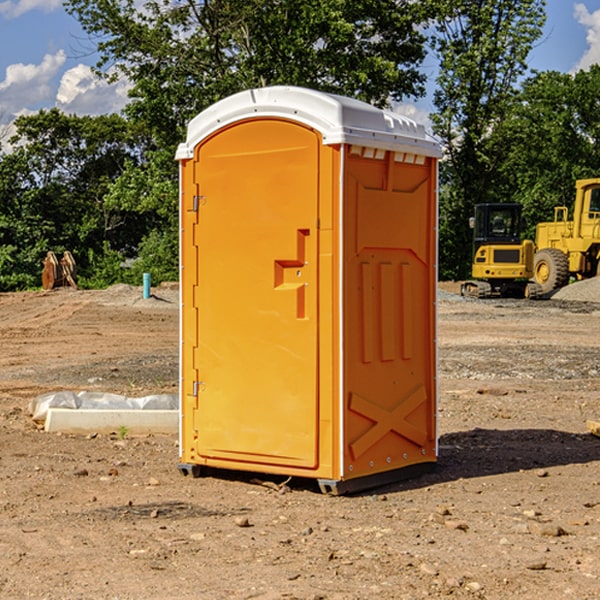 how often are the portable restrooms cleaned and serviced during a rental period in West Union